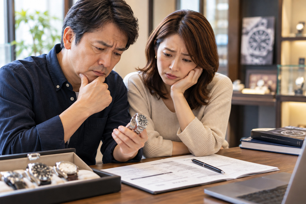 腕時計を修理する専門技術者